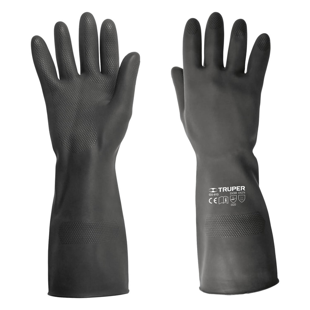 Guantes para manejo de solventes, negros, Guantes Para Manejo De