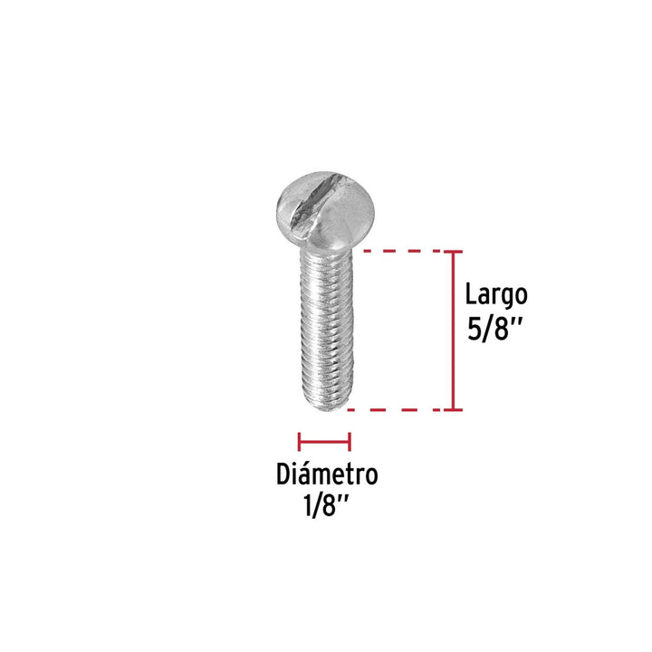 Tornillo tipo estufa, 1/8 x 5/8', bolsa con 600 pzas Fiero - Mundo Tool 