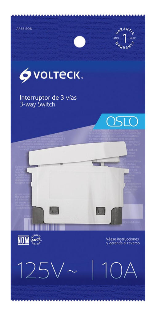 Interruptor De 3 Vías Línea Oslo Color Blanco Volteck - Mundo Tool 