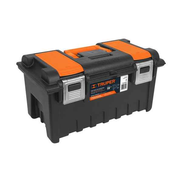 Truper CHA-19S, Caja para herramienta 19″ con compartimentos y broches metálicos - Mundo Tool 