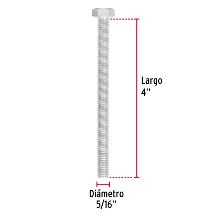 Tornillo Tipo Máquina 5/16x4' 50 Pzas Fiero - Mundo Tool 