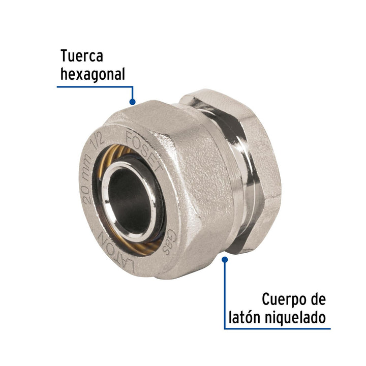 Tapón para PE-AL-PE, 1/2', Foset - Mundo Tool 