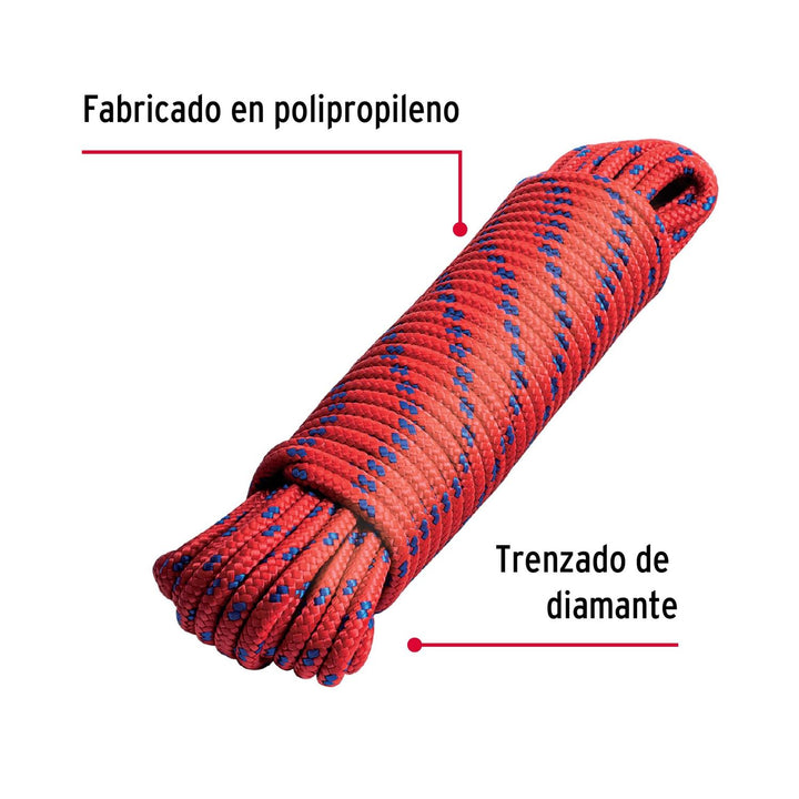 Piola de nylon de 6 mm x 15 m multicolor, Fiero - Mundo Tool 