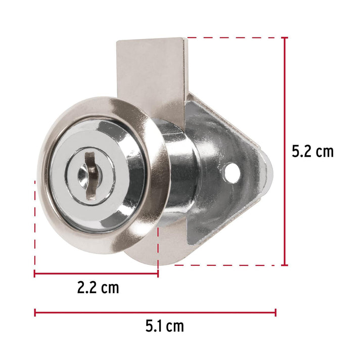 Cerradura para mueble, modelo 21, cromo, Hermex Basic - Mundo Tool 