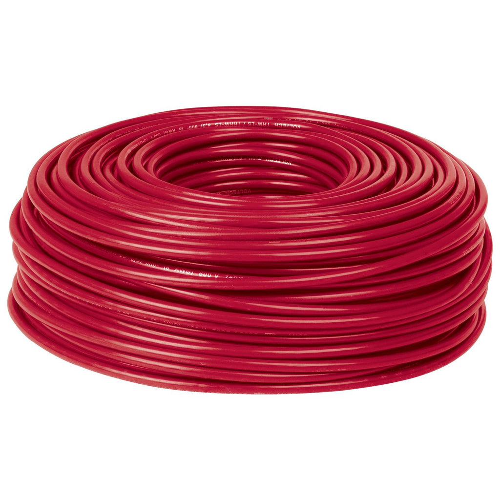 Cable THHW-LS, 10 AWG, color rojo rollo 100 m Volteck - Mundo Tool 