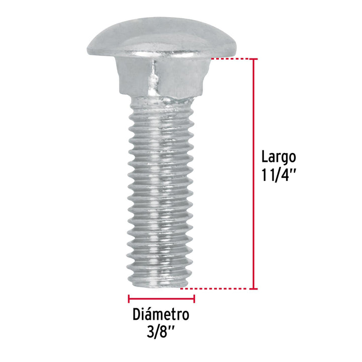 Tornillo tipo coche, 3/8 x 1-1/4', bolsa con 40 piezas Fiero - Mundo Tool 