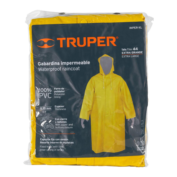 Gabardina Talla Extra-grande Pvc Truper - Mundo Tool 