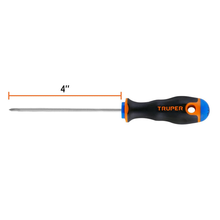 Desarmador punta Phillips # 0 Comfort Grip 4" Truper - Mundo Tool 