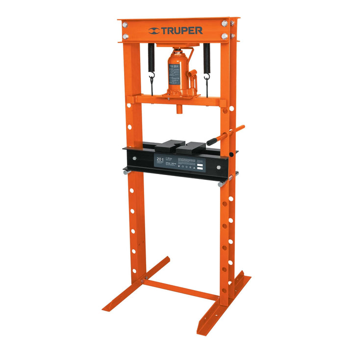 Truper PREH-20G Prensa hidráulica 20 toneladas con gato de botella, color, Rango de trabajo 0 - 800 mm, pack of/paquete de 1 - Mundo Tool 