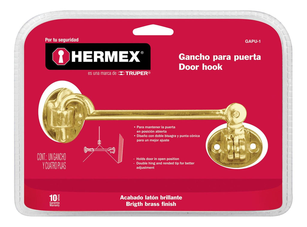 Gancho para puerta 15 cm cromo Hermex GAPU-3