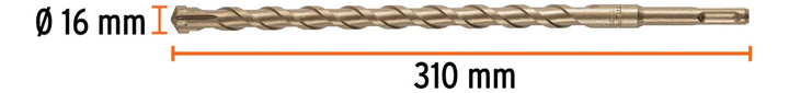 Broca Sds Plus 16x310 Mm - Mundo Tool 