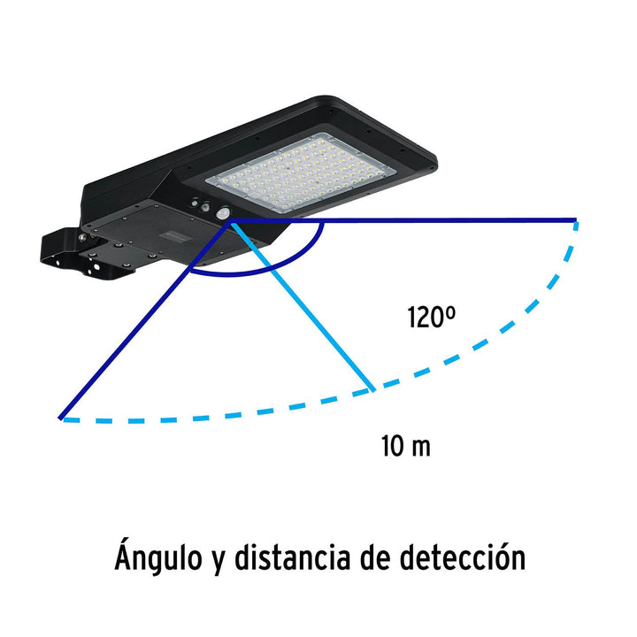 Luminario suburbano LED 40 W c/panel solar y control remoto - Mundo Tool 