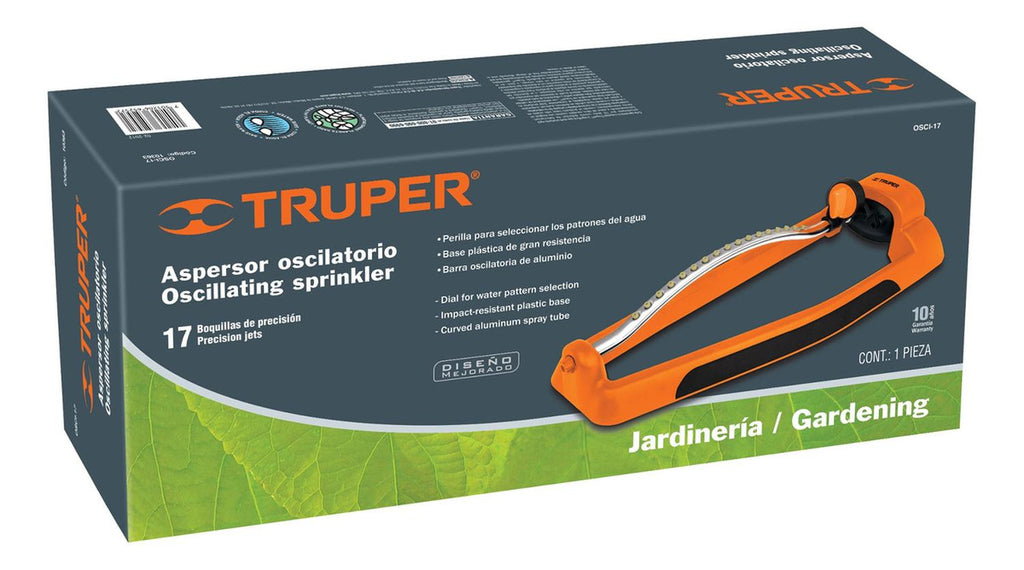 Aspersor Oscilatorio Metal-plástico Truper - Mundo Tool 
