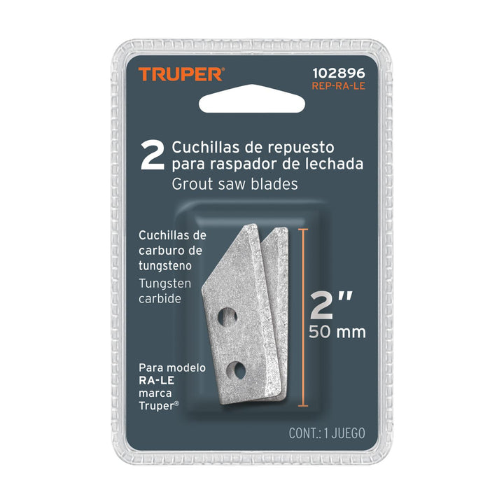 Blíster con 2 cuchillas de repuesto para raspador RA-LE - Mundo Tool 