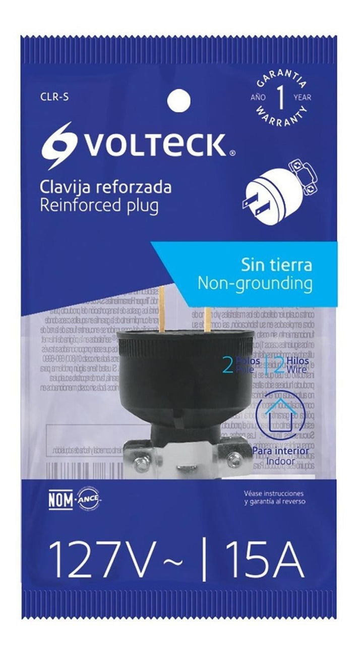 Clavija Industrial Reforzada Sin Tierra Volteck - Mundo Tool 