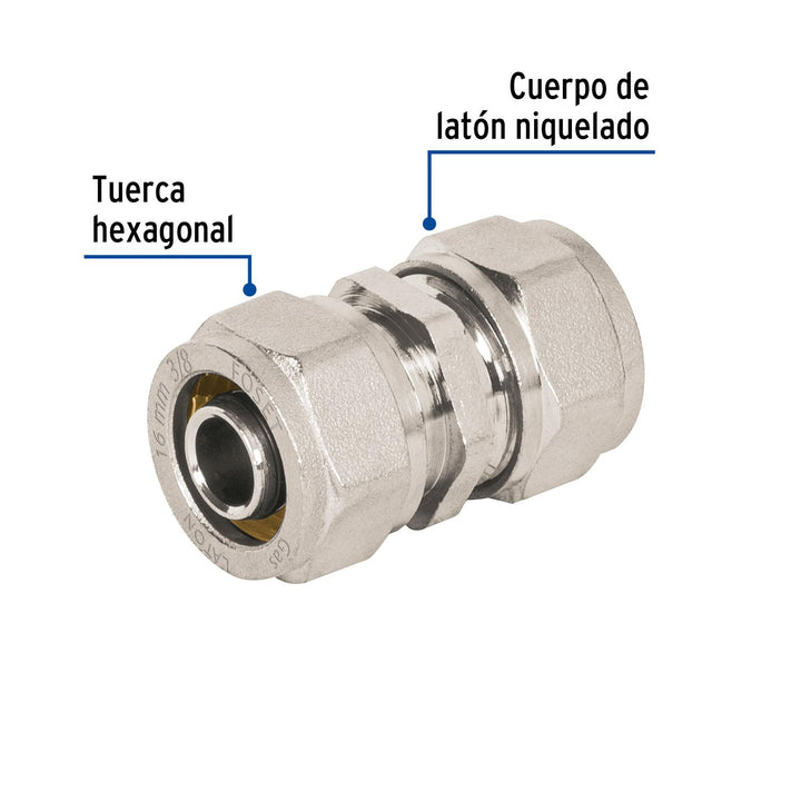 Cople de compresión para PEALPE, 3/8', Foset - Mundo Tool 