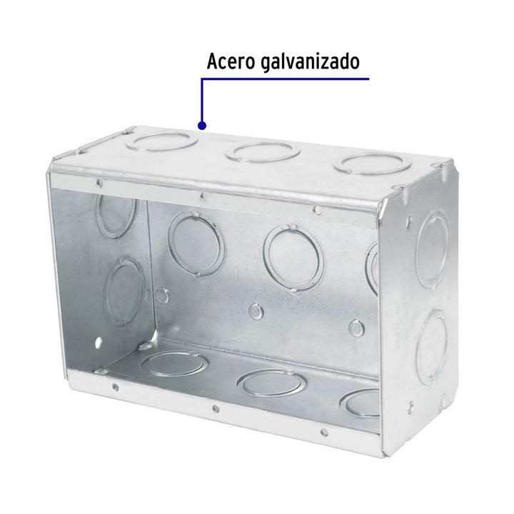 Caja Tipo Chalupa 4x6 Rectangular Reforzada Volteck - Mundo Tool 