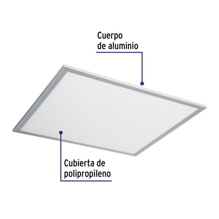 Panel delgado colgante de LED 45 W 60 x 60 cm luz de día - Mundo Tool 