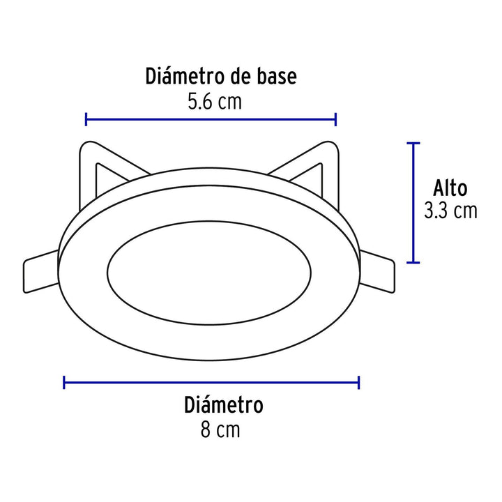 Luminario redondo satín spot fijo, lámpara no incluida - Mundo Tool 