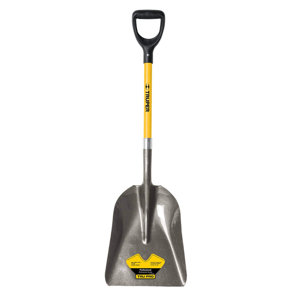 Truper PCAY-F, Pala carbonera, puño ″Y, con mando de fibra de vidrio - Mundo Tool 