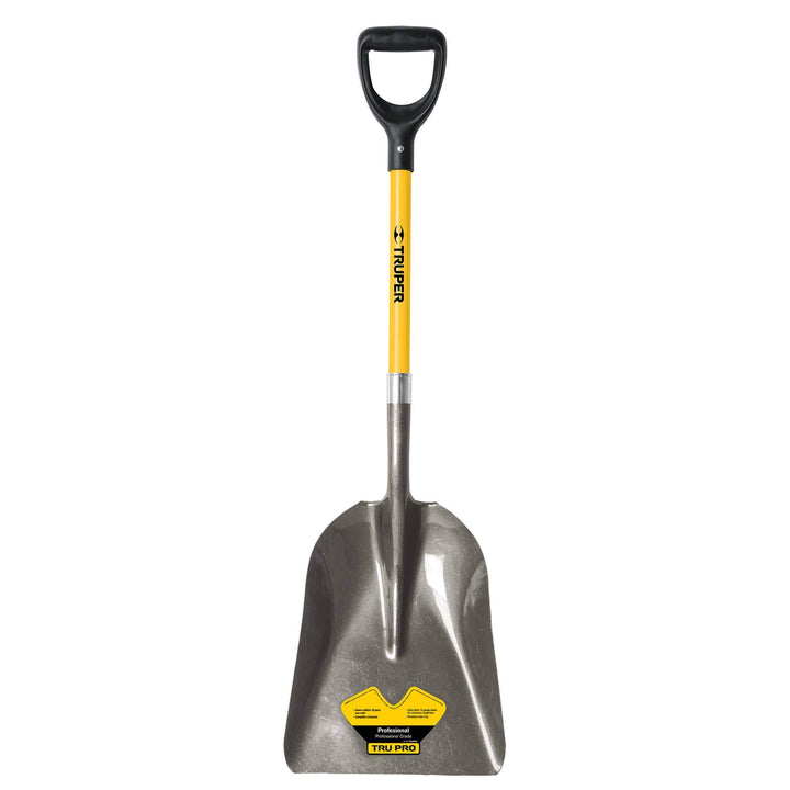 Truper PCAY-F, Pala carbonera, puño ″Y, con mando de fibra de vidrio - Mundo Tool 