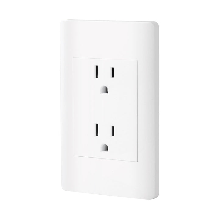 Volteck CODO-LB, Placa armada blanca contacto dúplex 2 polos + tierra 3 módulos línea Lisboa - Mundo Tool 