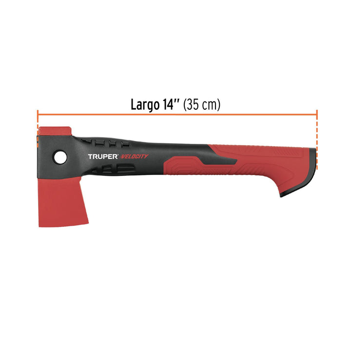 Hacha cazadora 1 lb mango de nylon de 14", Truper Velocity - Mundo Tool 