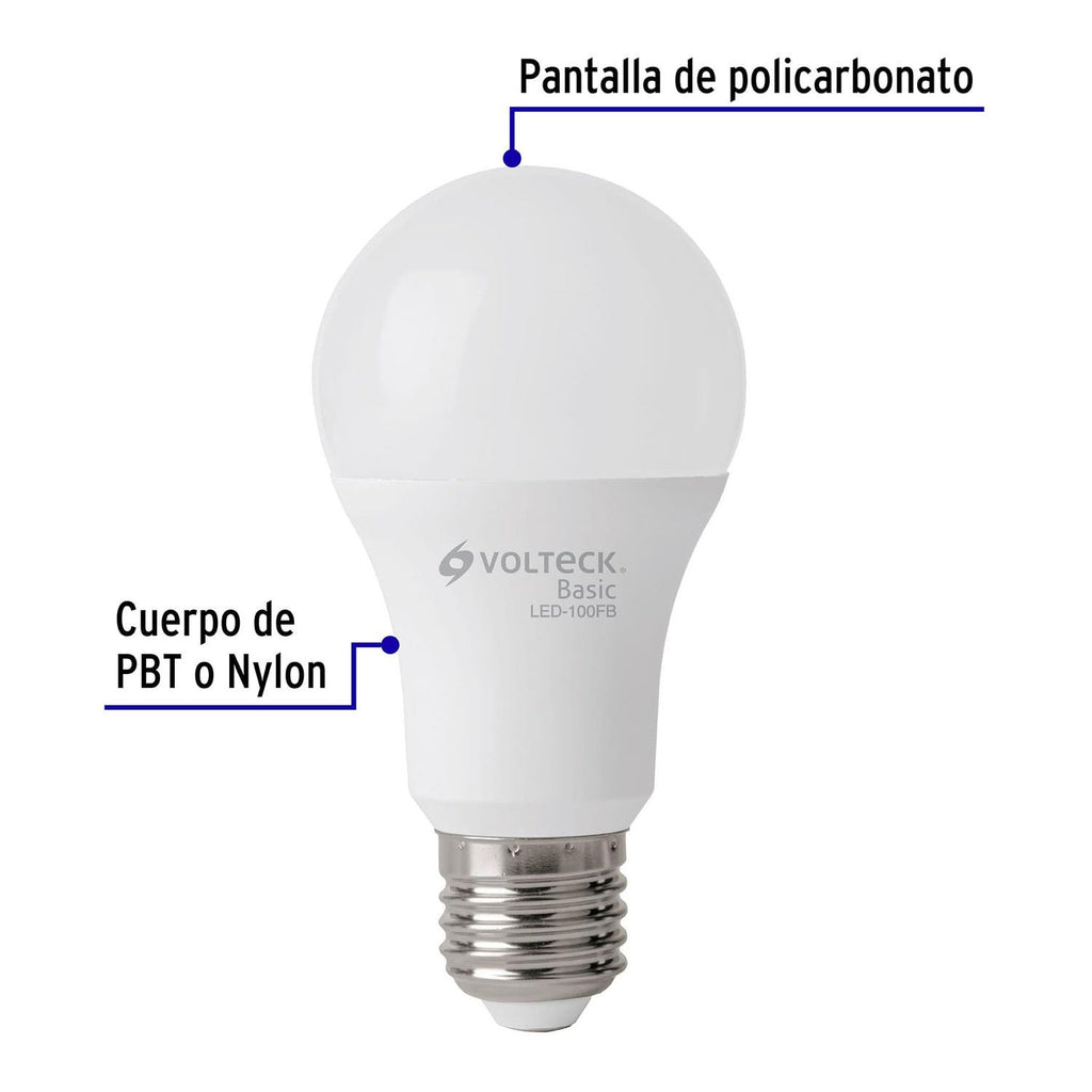 Lámpara de LED tipo bulbo A19 14 W, luz de día, caja, Basic - Mundo Tool 
