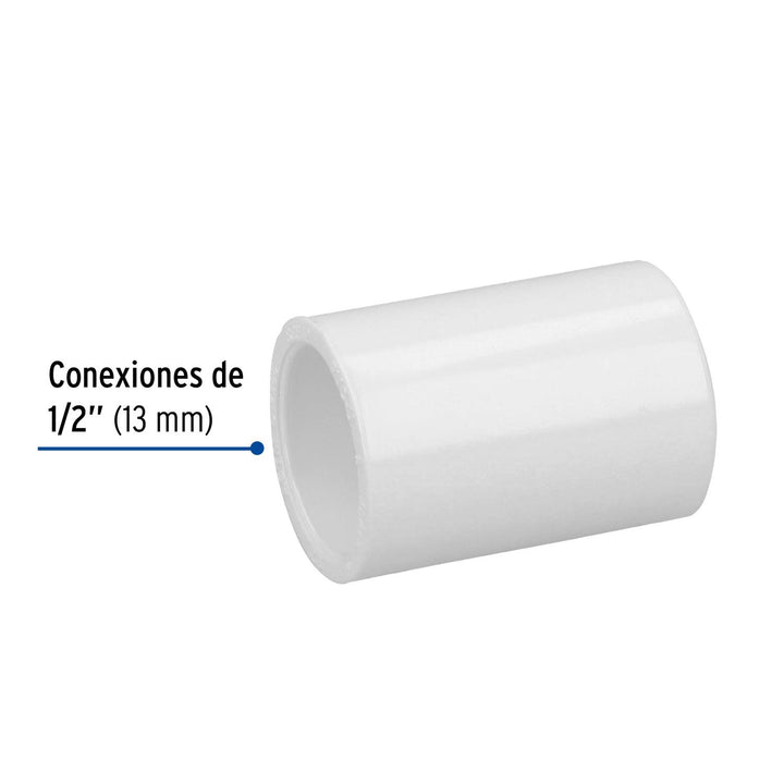 Cople de PVC cédula 40 de 1/2", Foset - Mundo Tool 