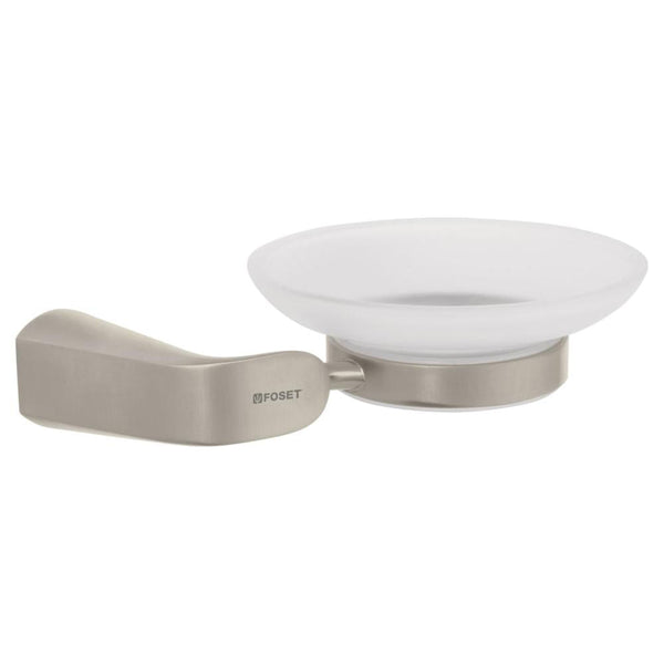Jabonera Con Plato De Vidrio Satinado Línea R Foset 45221 - Mundo Tool 