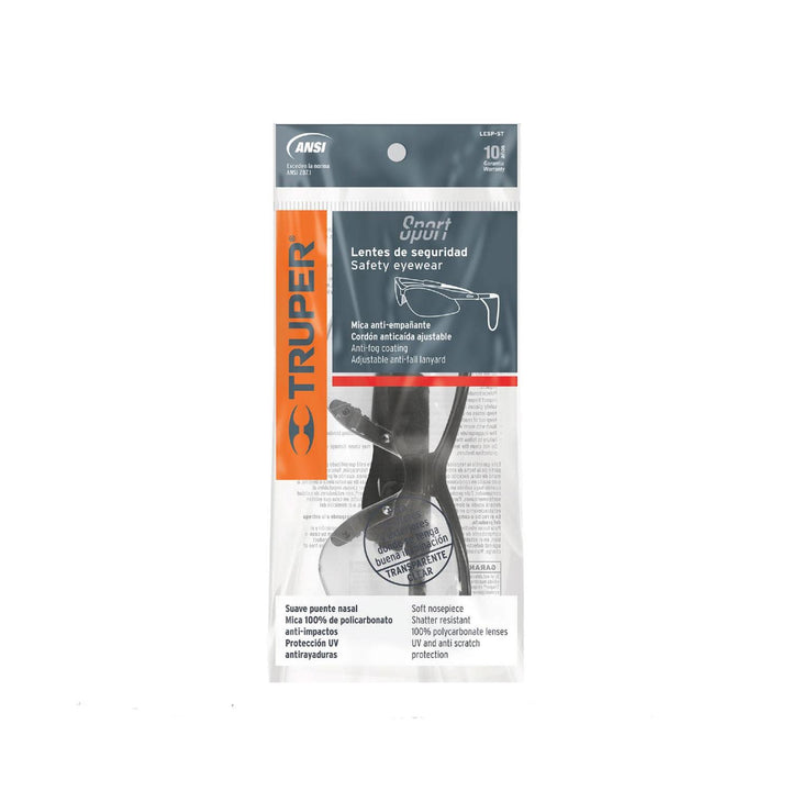 Lentes mica espejo plata con sujeta lentes, Sport Truper - Mundo Tool 
