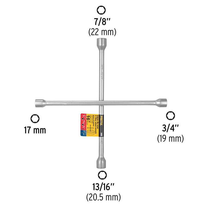 Llave de cruz 16" galvanizada, Pretul - Mundo Tool 