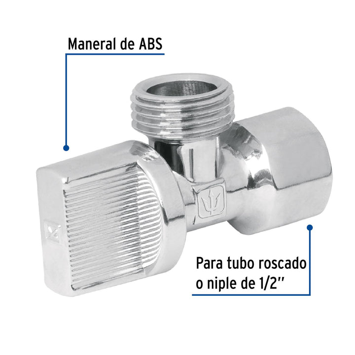 Llave Angular 1/2 X 1/2' 1/4 De Vuelta Foset - Mundo Tool 