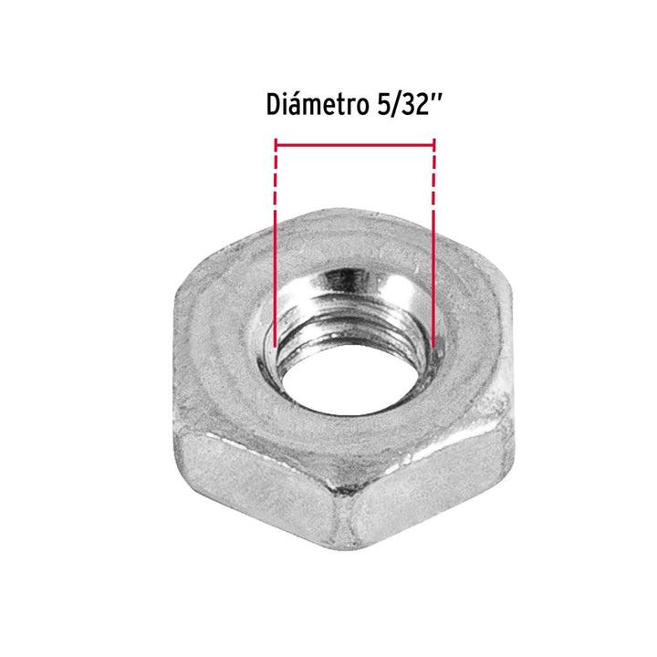 Tuerca hexagonal tipo sakamura de 5/32', bolsa con 700 pzas Fiero - Mundo Tool 