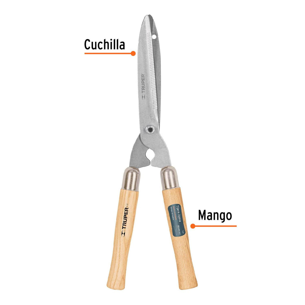 Tijera para poda 50 cm ligera mangos de madera, Truper - Mundo Tool 