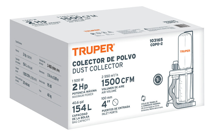Colector De Polvo 2 Hp, Truper - Mundo Tool 