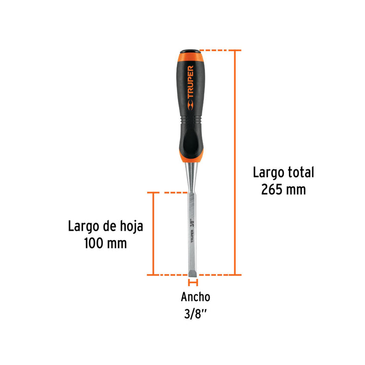 Formón Mango Comfort Grip 3/8' Truper - Mundo Tool 