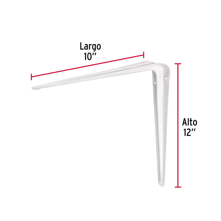 Ménsula de acero blanca 10 x 12', Fiero - Mundo Tool 