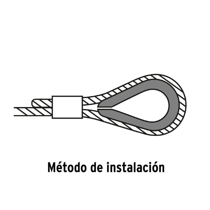 Guardacabo galvanizado 1/2' Fiero - Mundo Tool 