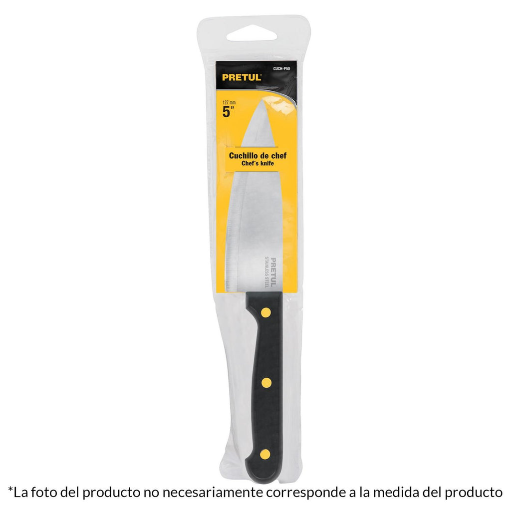 Cuchillo De Chef Mango Plástico 8' Pretul - Mundo Tool 