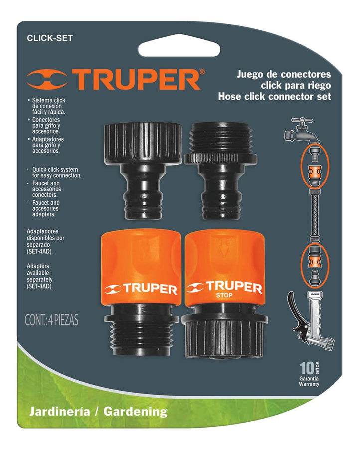 Juego De 2 Conectores Rápidos Entrada 3/4' Truper - Mundo Tool 