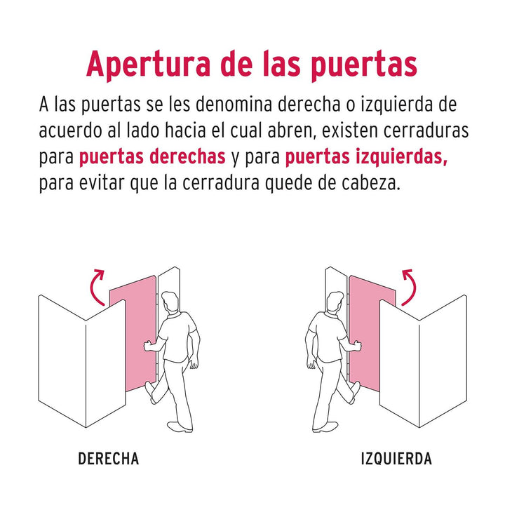 Cerradura de barra fija, llave tetra, izquierda, Hermex - Mundo Tool 