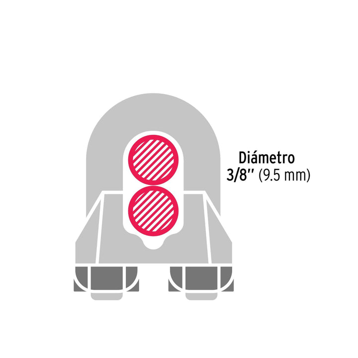 Nudo Para Cable De 3/8' Tarjeta Con 1 Pza Fiero - Mundo Tool 