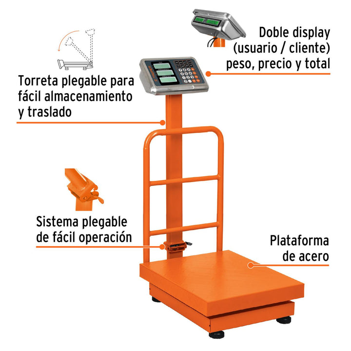 Báscula Plegable De Plataforma Capacidad 200 Kg Truper - Mundo Tool 