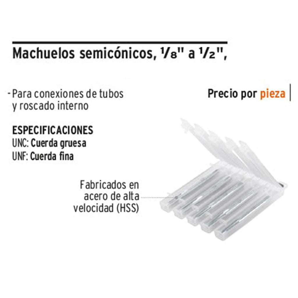 Machuelo Semicónico 7/32' X 24 Nc Truper - Mundo Tool 