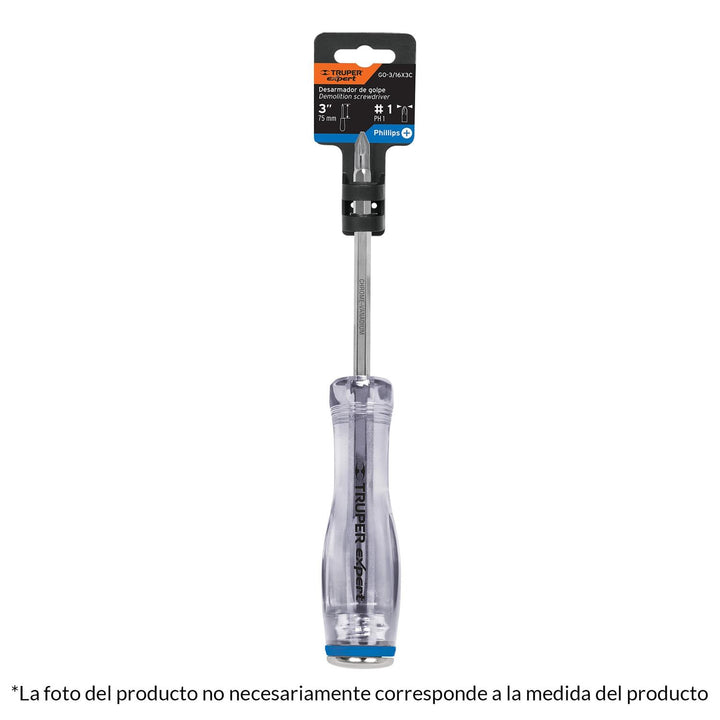 Desarmador de golpe 1/4X6" de cruz Truper - Mundo Tool 