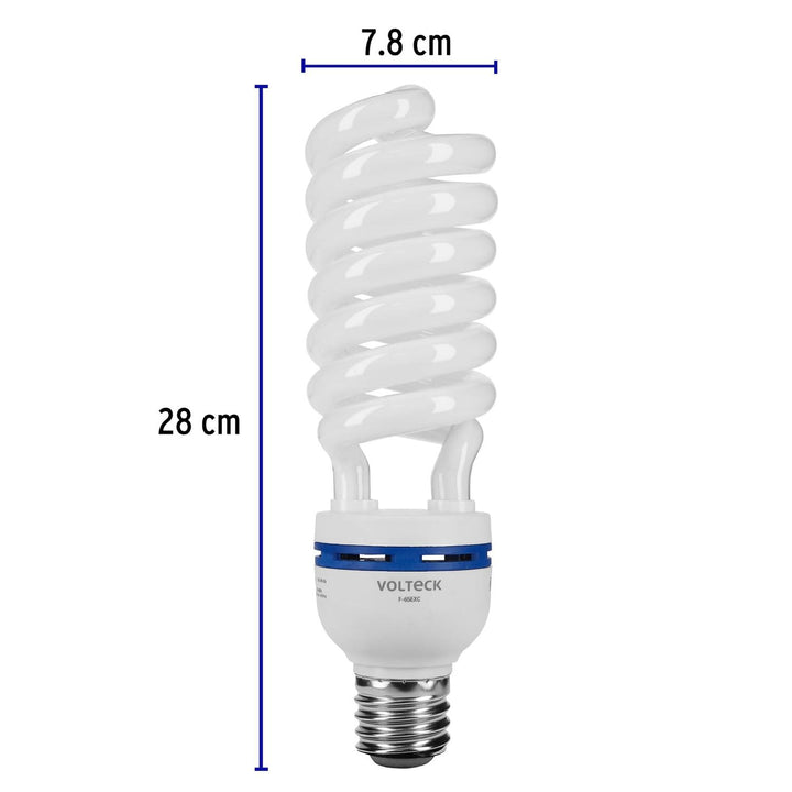 Lámpara espiral 65 W base mogul E39 220 V luz día - Mundo Tool 