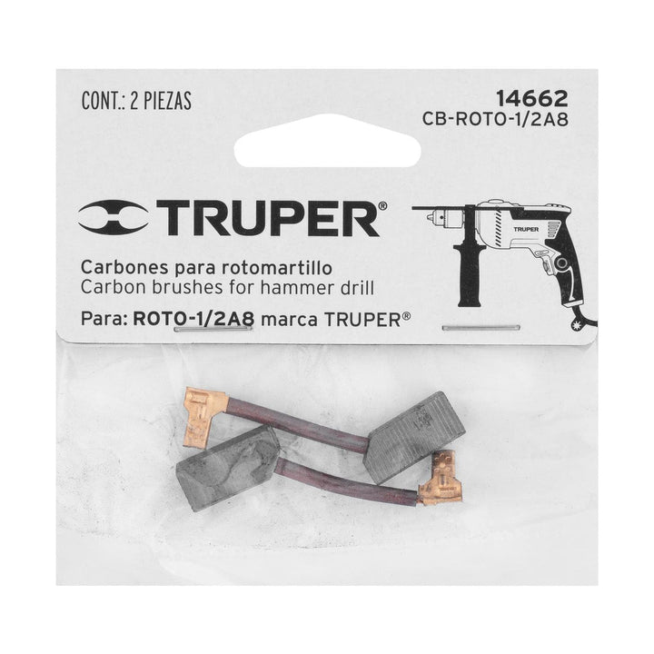 Carbones de repuesto para ROTO-1/2A8 Truper - Mundo Tool 