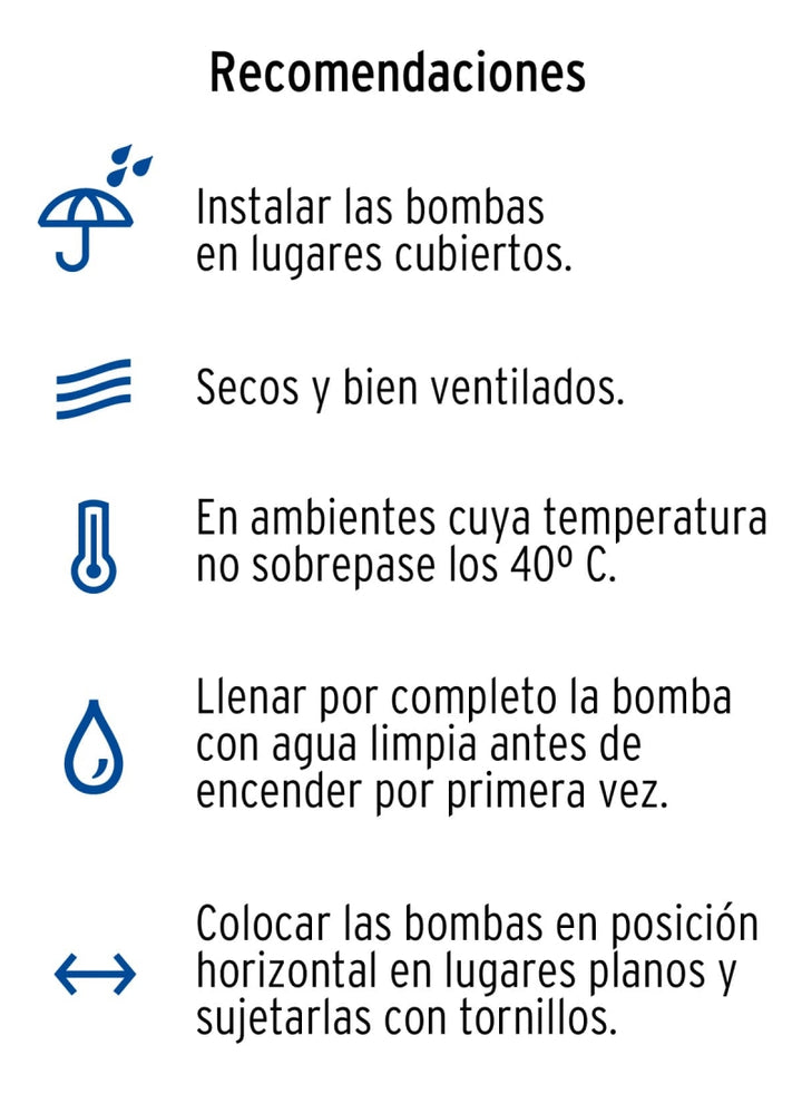 Bomba Para Agua Periférica Eléctrica1/2 Hp Foset - Mundo Tool 