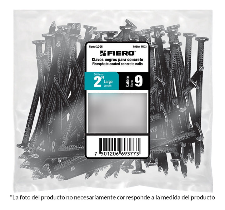 Clavos Para Concreto 3-1/2  Negros Bolsa De 1 Kg Fiero - Mundo Tool 